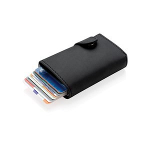 XD Collection P850.34 - Standard aluminium RFID cardholder with PU wallet
